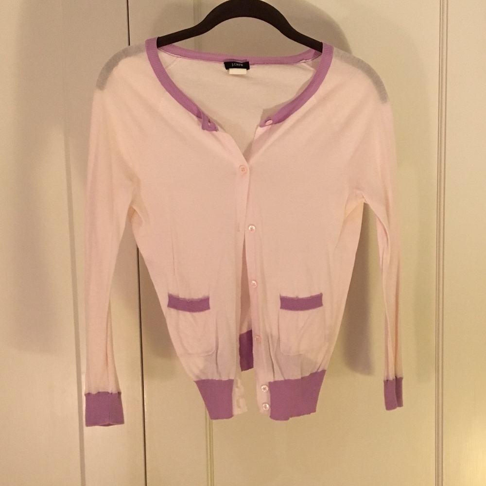 Pink J. Crew cardigan